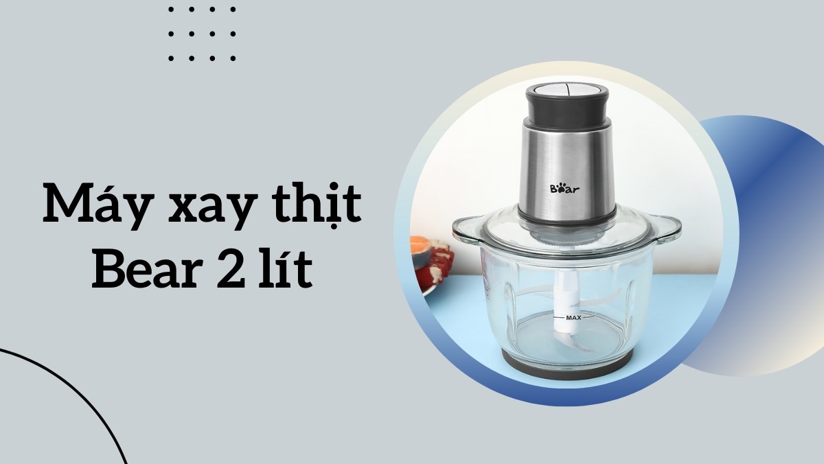 Máy xay thịt Bear 2 lít