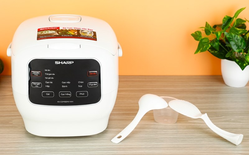 Nồi cơm điện tử Sharp 1.8 l&iacute;t KS-COM183MV-WH