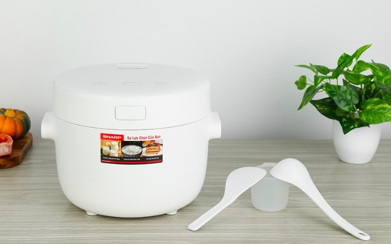 Nồi cơm điện tử Sharp 1.1 l&iacute;t KS-COM110DV-WH