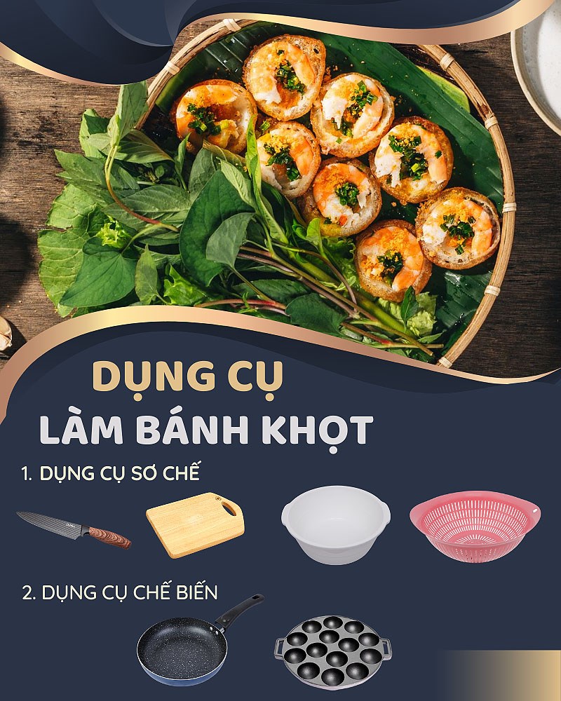 Combo dụng cụ làm bánh khọt