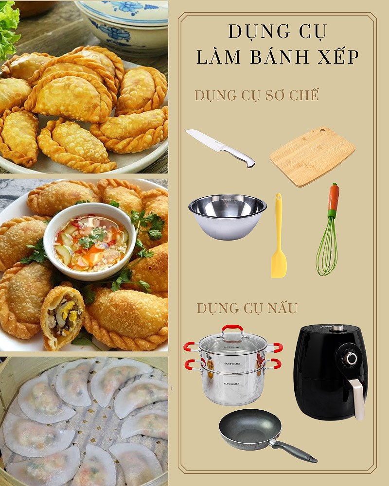 Combo dụng cụ l&agrave;m b&aacute;nh xếp tại nh&agrave;