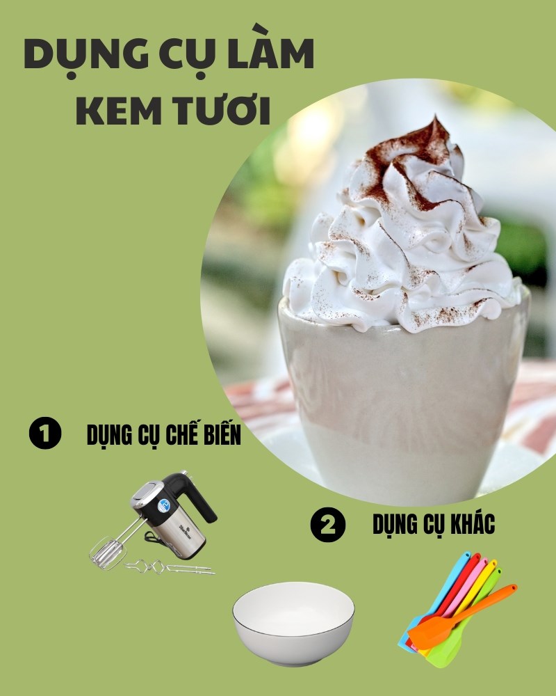 Dụng cụ l&agrave;m kem tươi