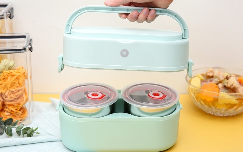 Hộp h&acirc;m cơm Mishio nhỏ gọn tiện lợi