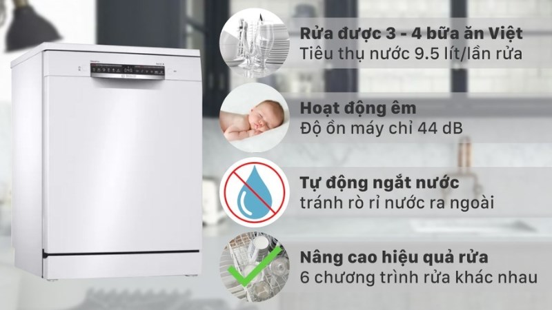 Máy rửa chén độc lập Bosch SMS4HAW48E 