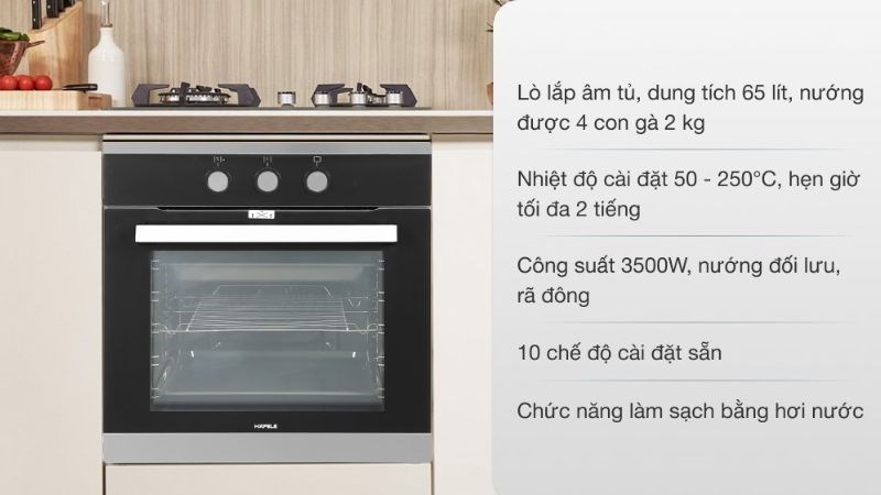 Lò nướng lắp âm Hafele HO-K60B (534.05.581) 65 lít