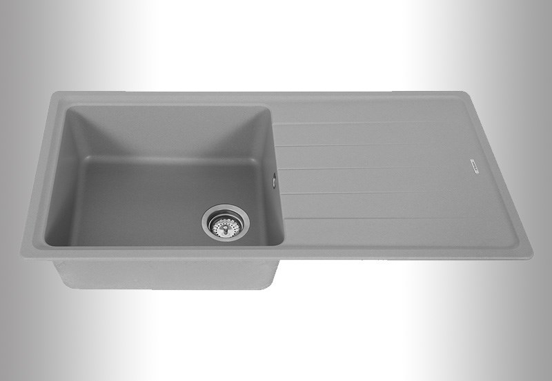 Chậu rửa ch&eacute;n 1 ngăn 1 c&aacute;nh đ&aacute; Hafele GED1S60 X&aacute;m