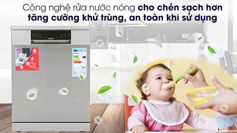 C&ocirc;ng nghệ rửa n&oacute;ng cho ch&eacute;n sạch hơn