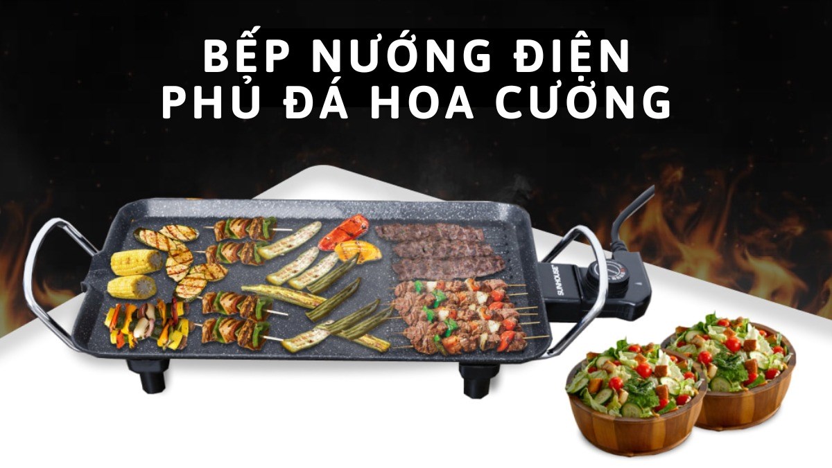 Top 4 bếp nướng điện đá hoa cương
