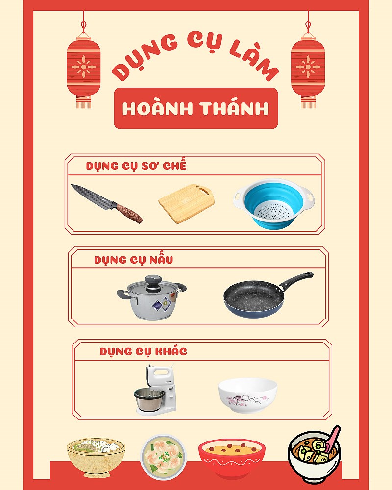 Dụng cụ l&agrave;m ho&agrave;nh th&aacute;nh tại nh&agrave;