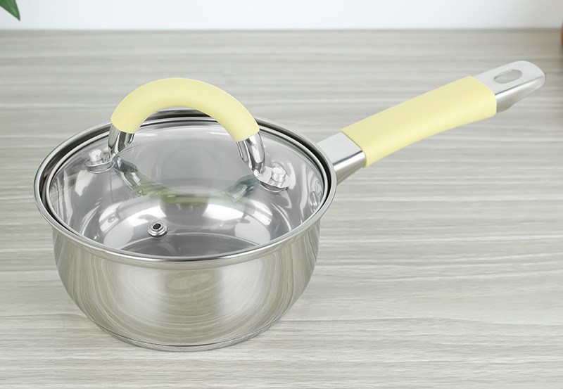 Qu&aacute;nh inox 3 đ&aacute;y nắp k&iacute;nh 14 cm Delites CW-S001N