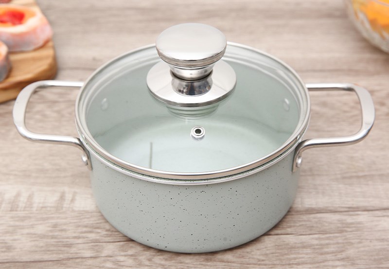 Nồi nhôm nắp kính 16 cm Delites NCDE006-16