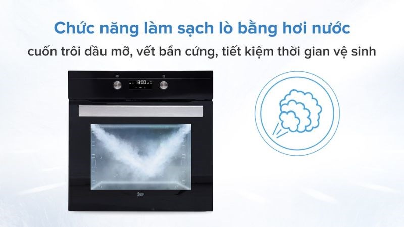 Chức năng làm sạch lò bằng hơi nước 