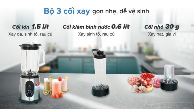 Bộ 3 cối xay gọn nhẹ 