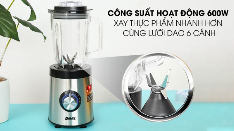 Xay thực phẩm nhanh hơn c&ugrave;ng lưỡi dao 6 c&aacute;nh 