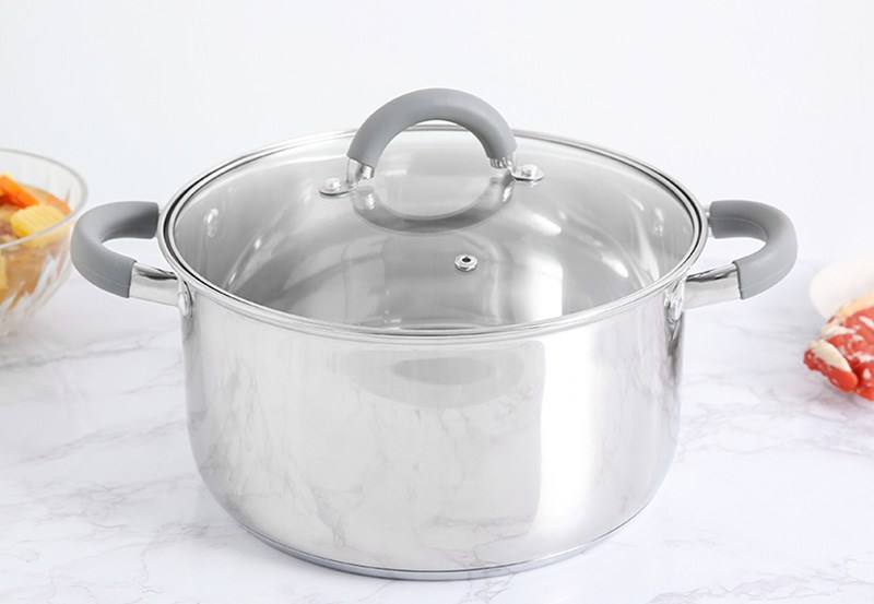 Nồi inox 3 đ&aacute;y nắp k&iacute;nh 24 cm Hommy CW-S042-24