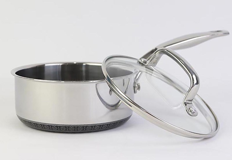 Qu&aacute;nh inox 3 đ&aacute;y nắp k&iacute;nh 16 cm Kims Cook N316M