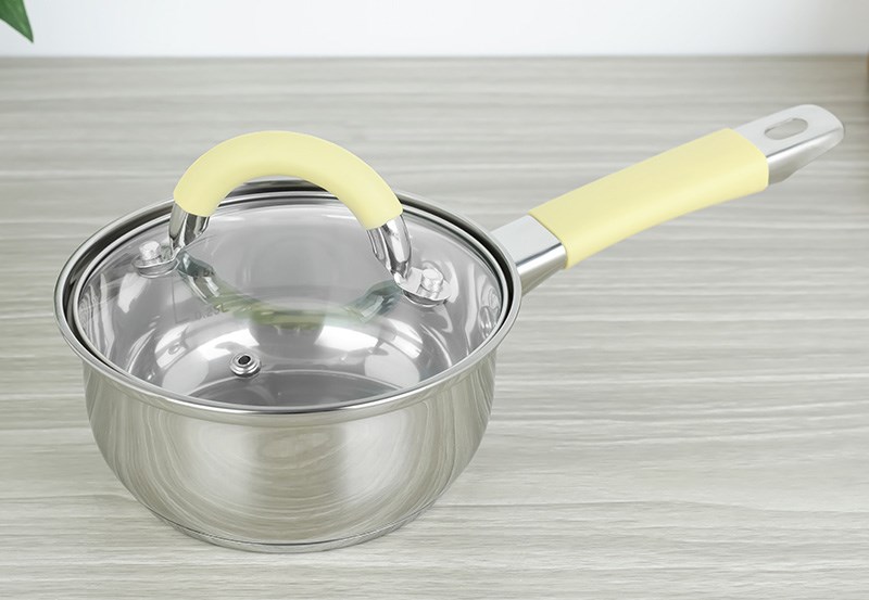 Qu&aacute;nh inox 3 đ&aacute;y nắp k&iacute;nh 14 cm Delites CW-S001N