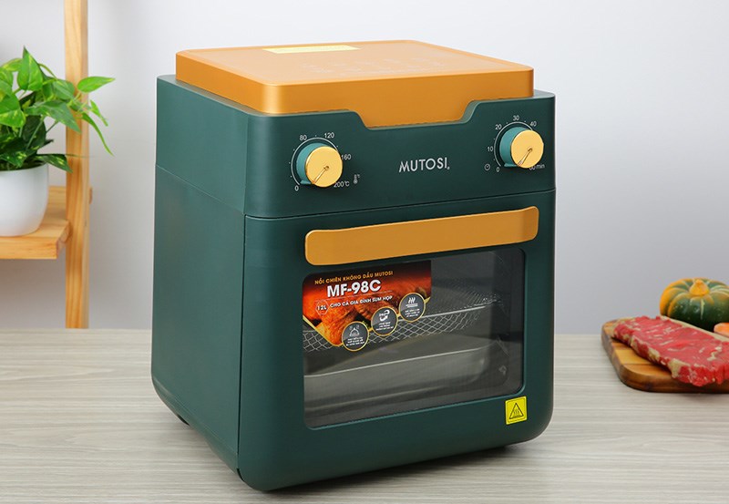 L&ograve; chi&ecirc;n kh&ocirc;ng dầu Mutosi MF-98C 12 l&iacute;t