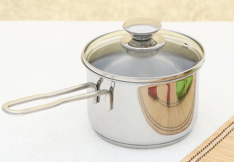 Qu&aacute;nh inox 3 đ&aacute;y nắp k&iacute;nh 14 cm Fivestar Q14-3DG