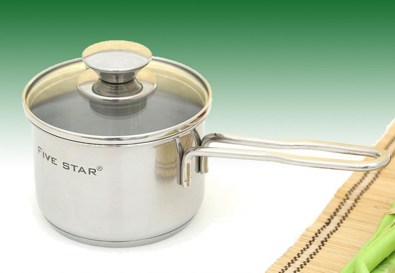 Qu&aacute;nh inox 3 đ&aacute;y nắp k&iacute;nh 12 cm Fivestar Q12-3DG