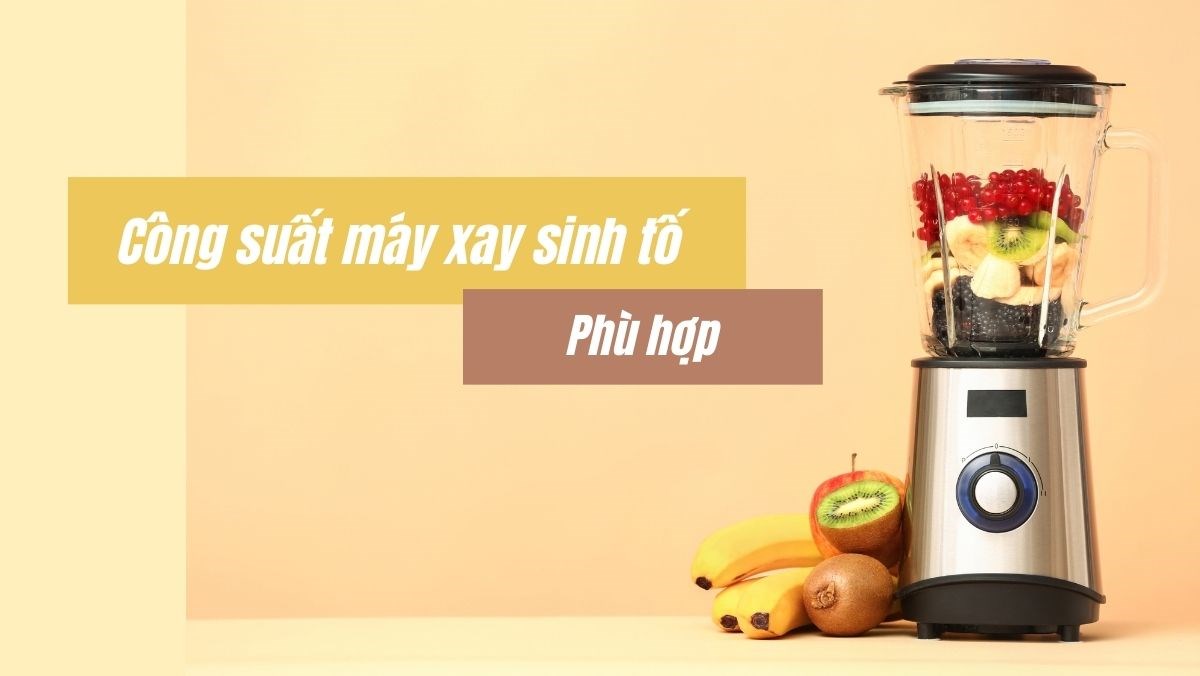 Công suất máy xay sinh tố phù hợp