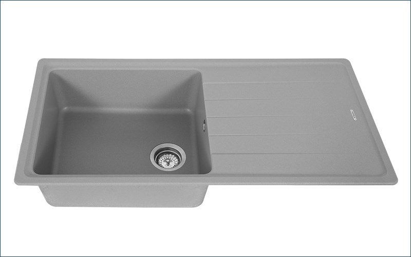 Chậu rửa ch&eacute;n 1 ngăn 1 c&aacute;nh đ&aacute; Hafele GED1S60 X&aacute;m