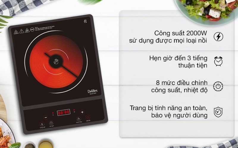 Bếp hồng ngoại Delites 853