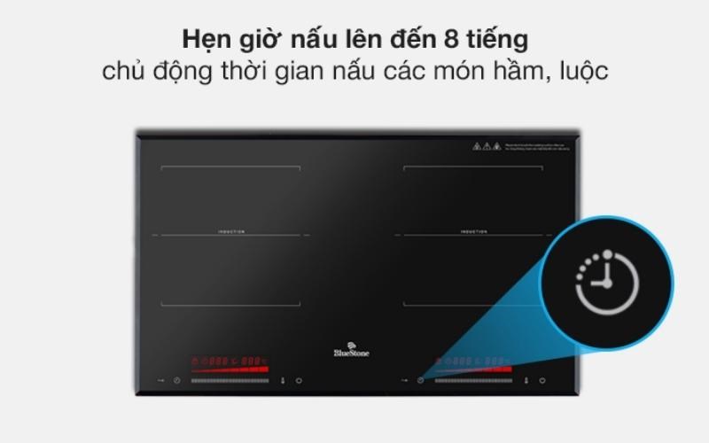 Bếp từ đ&ocirc;i lắp &acirc;m BlueStone ICB-6917 sở hữu chức năng hẹn giờ đến 8 tiếng