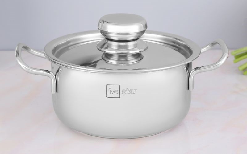 Nồi inox 3 đáy nắp inox 16 cm Fivestar FSN16-SW