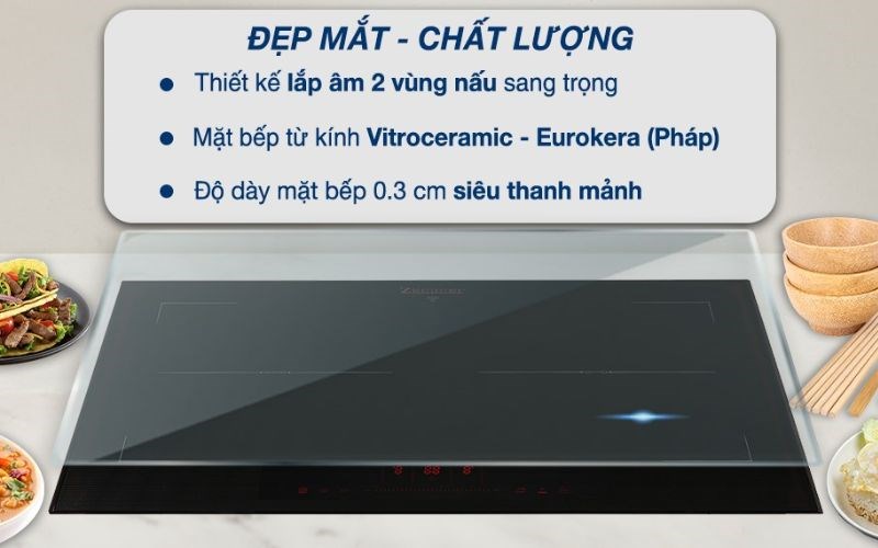 Chất liệu mặt bếp bằng k&iacute;nh Vitroceramic - Eurokera (Ph&aacute;p)