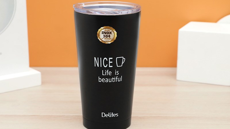 Ly giữ nhiệt inox 500 ml Delites Q10A đen