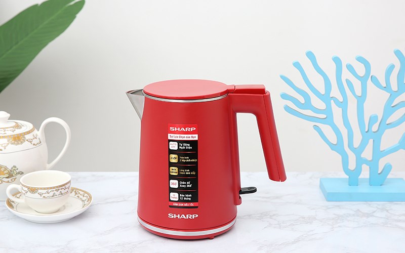 B&igrave;nh đun si&ecirc;u tốc Sharp 1 l&iacute;t EKJ-10DVPS-RD