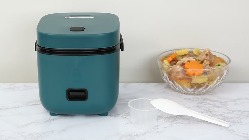 Nồi cơm nắp g&agrave;i Mishio 0.8 l&iacute;t MK-265 Xanh