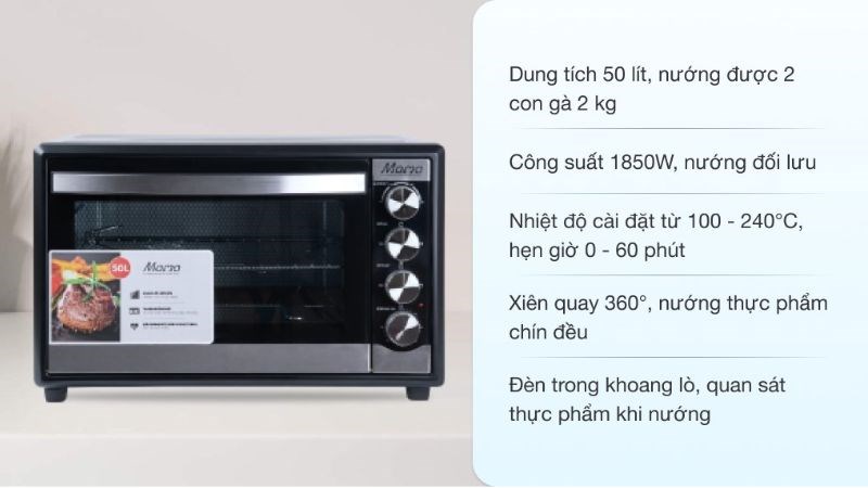 L&ograve; nướng Sunhouse Mama SHD4250S 50 l&iacute;t 