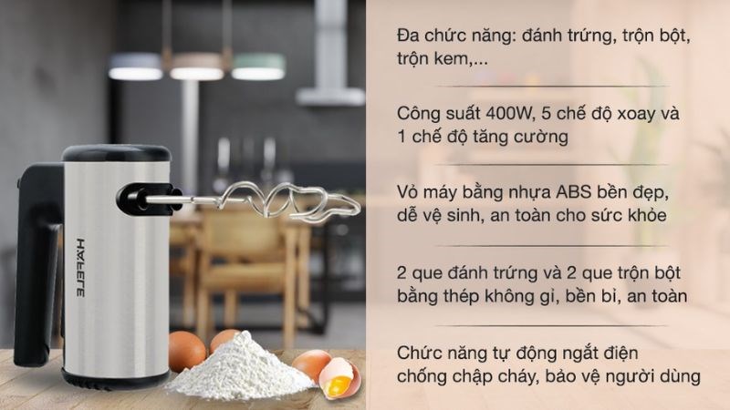 M&aacute;y đ&aacute;nh trứng cầm tay Hafele HH-B400A