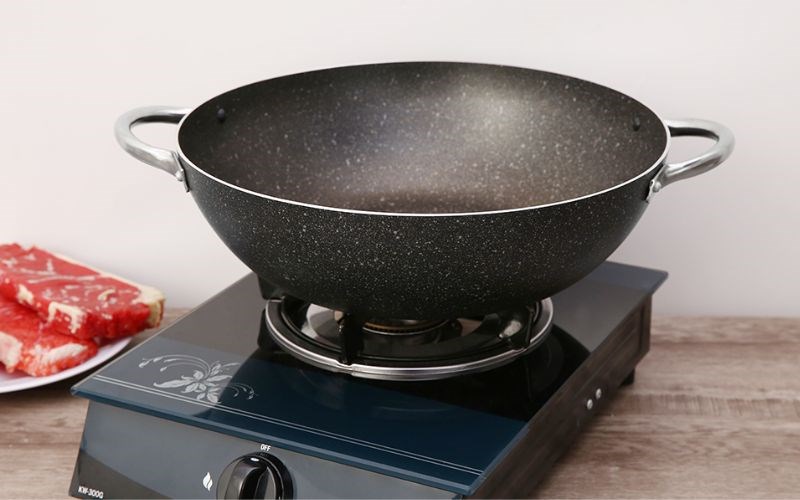 Chảo nh&ocirc;m s&acirc;u chống d&iacute;nh v&acirc;n đ&aacute; đ&aacute;y từ 34 cm Sunhouse SWP34M