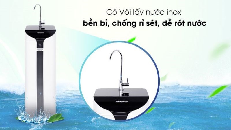 Máy lọc nước RO Hydrogen Kangaroo KG100ES1 5 lõi có vòi lấy nước bằng inox