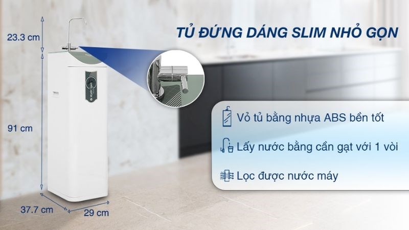 Máy lọc nước RO Hydrogen Kangaroo KG100HD2 8 lõi có thiết kế nhỏ gọn