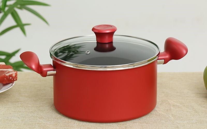 Nồi nh&ocirc;m chống d&iacute;nh nắp k&iacute;nh 22 cm Tefal So Chef G1354595