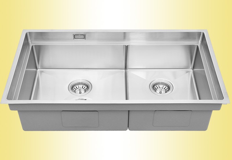 Chậu rửa ch&eacute;n 2 ngăn inox Hafele HS21-SSN2S90 (567.94.030)