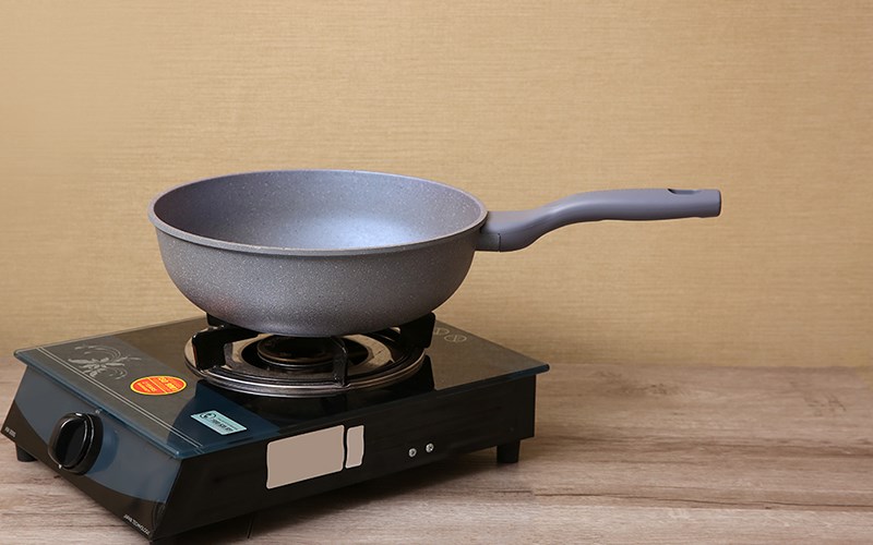 Chảo nhôm sâu chống dính vân đá đáy từ 28 cm Sunhouse SHG1228MMA