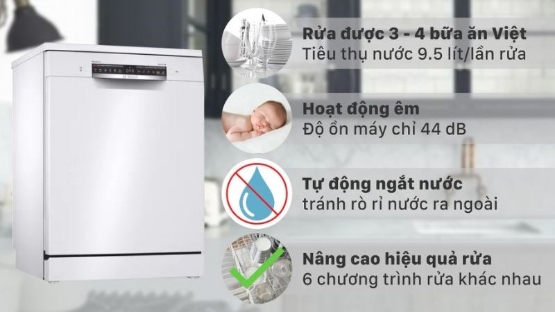 Máy rửa chén độc lập Bosch SMS4HAW48E