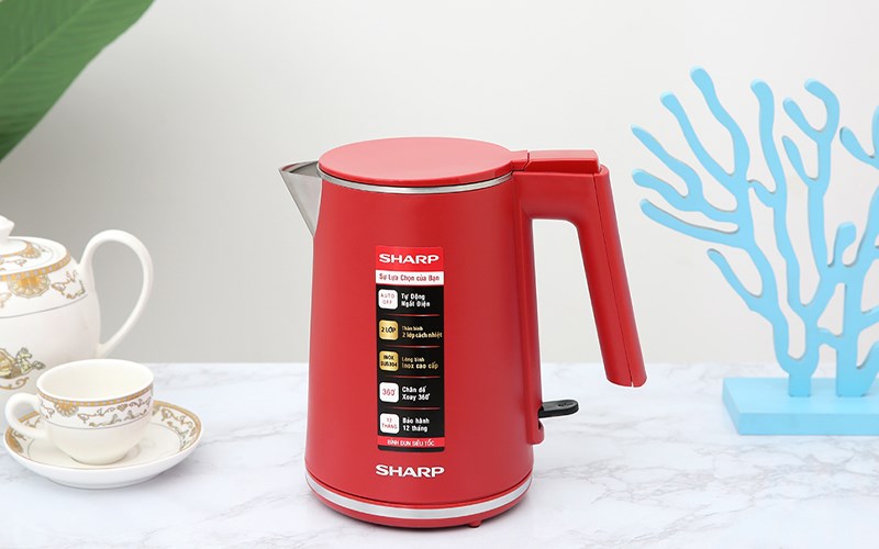 B&igrave;nh đun si&ecirc;u tốc Sharp 1 l&iacute;t EKJ - 10DVPS-RD