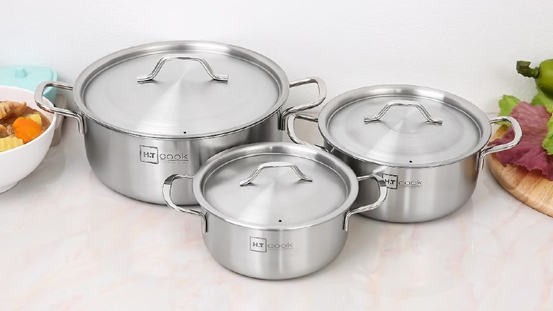 Bộ 3 nồi inox nắp inox Fivestar HT Cook HT-06DN 600