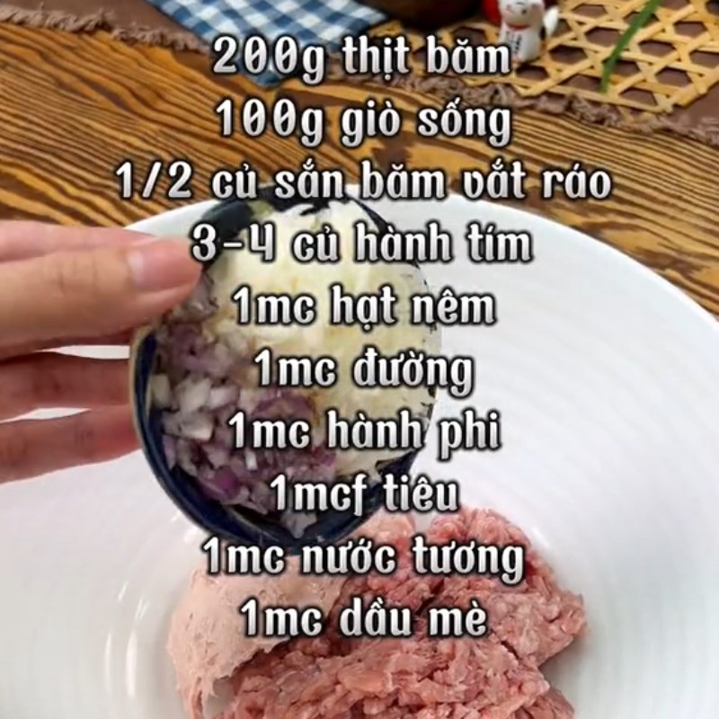 Bước 1 Sơ chế nguyên liệu Bánh tằm cay