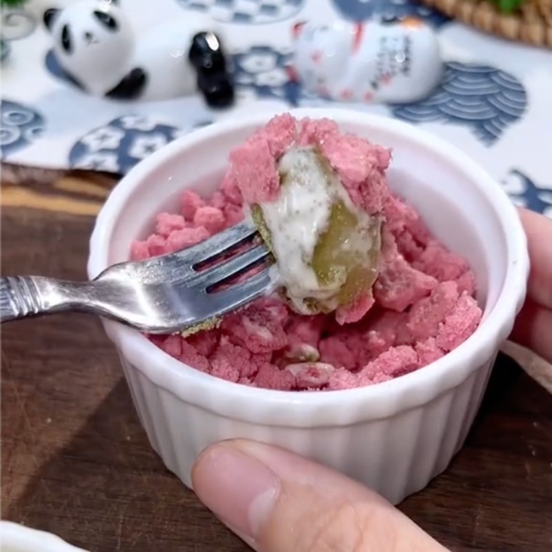 Bước 5 Thành phẩm Bánh mochi trà xanh chấm kem sữa