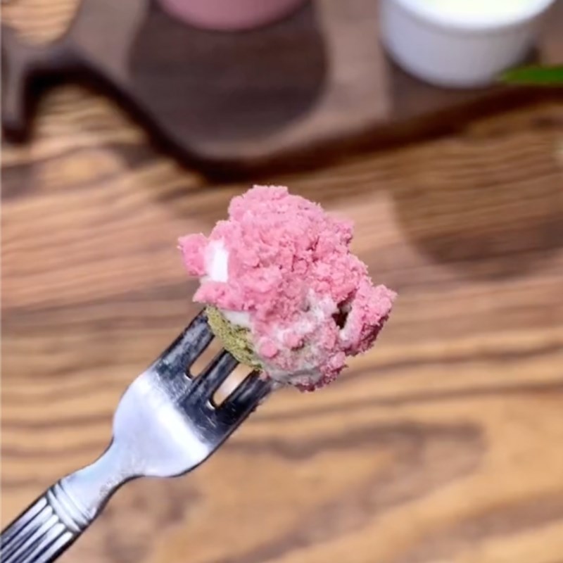 Bước 5 Thành phẩm Bánh mochi trà xanh chấm kem sữa