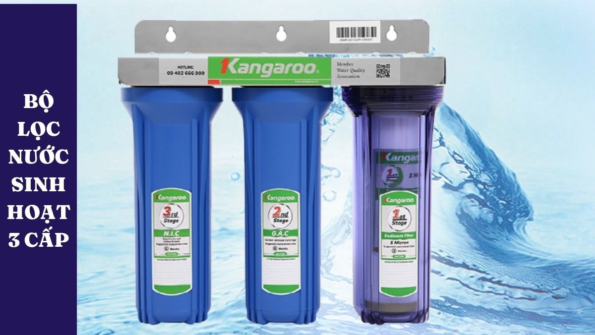 Bộ lọc nước sinh hoạt 3 cấp