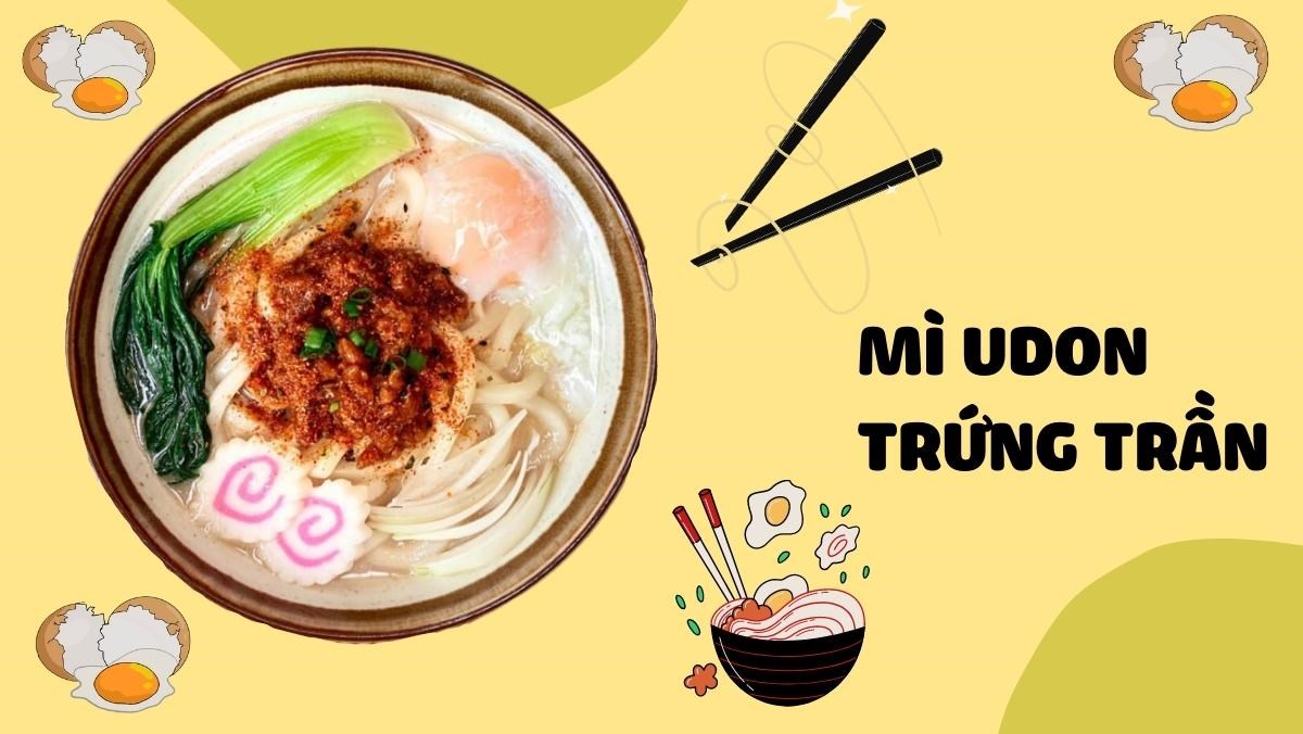 Hướng dẫn làm mì udon trứng trần