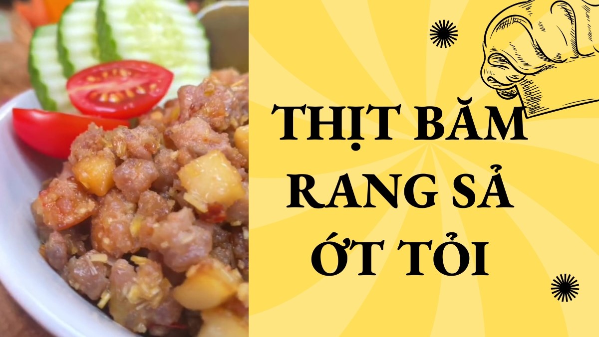 Thịt băm rang sả tỏi